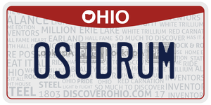 OSUDRUM  license plate in OH