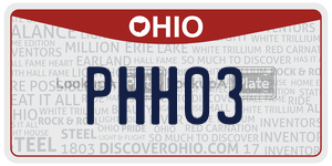PHH03  license plate in OH