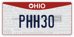 PHH30  license plate in OH