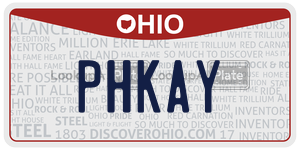 PHKAY  license plate in OH