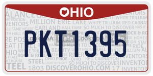 PKT1395  license plate in OH
