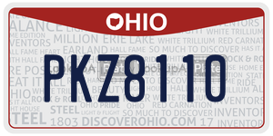 PKZ8110  license plate in OH