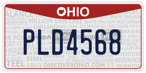 PLD4568  license plate in OH