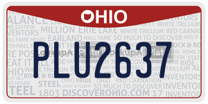 PLU2637  license plate in OH