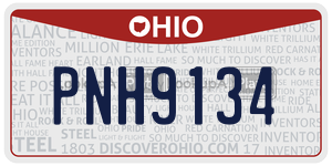 PNH9134 license plate in Ohio