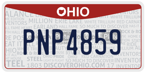 PNP4859  license plate in OH