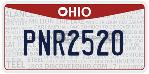 PNR2520 license plate in Ohio