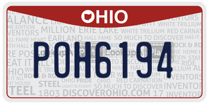 POH6194  license plate in OH