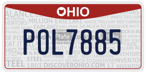 POL7885  license plate in OH