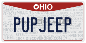 PUPJEEP  license plate in OH