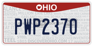 PWP2370  license plate in OH