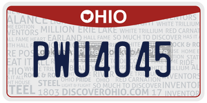 PWU4045  license plate in OH