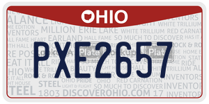 PXE2657  license plate in OH