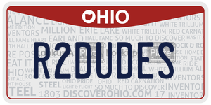 R2DUDES  license plate in OH
