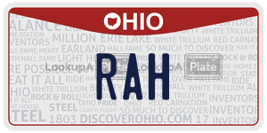 RAH  license plate in OH