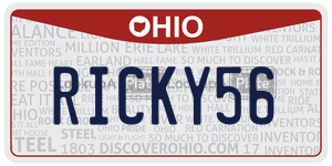 RICKY56  license plate in OH