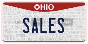 SALES  license plate in OH