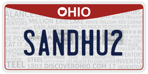 SANDHU2  license plate in OH