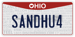 SANDHU4  license plate in OH