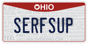SERFSUP  license plate in OH