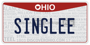 SINGLEE  license plate in OH