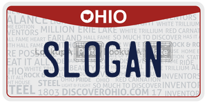 SLOGAN license plate in Ohio