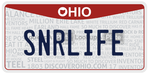 SNRLIFE license plate in Ohio