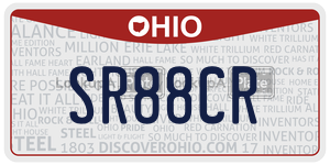 SR88CR  license plate in OH