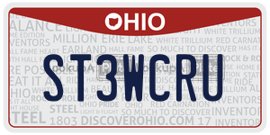 ST3WCRU  license plate in OH