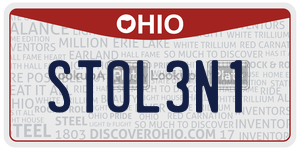 STOL3N1  license plate in OH