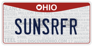 SUNSRFR  license plate in OH