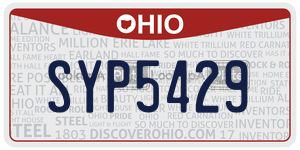 SYP5429 license plate in Ohio