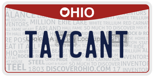 TAYCANT  license plate in OH