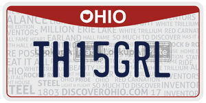 TH15GRL  license plate in OH