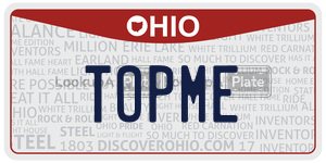 TOPME license plate in Ohio
