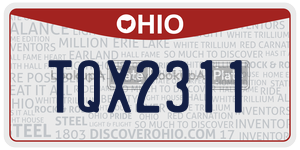 TQX2311 license plate in Ohio