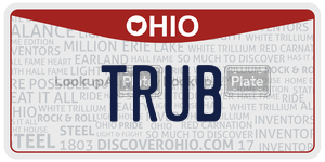 TRUB license plate in Ohio