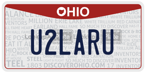 U2LARU  license plate in OH