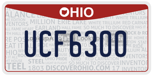UCF6300 license plate in Ohio