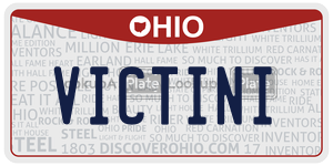 VICTINI license plate in Ohio