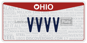 VVVV  license plate in OH