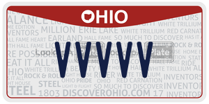 VVVVV  license plate in OH