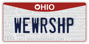 WEWRSHP license plate in Ohio