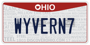 WYVERN7  license plate in OH