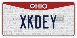 XKDEY license plate in Ohio