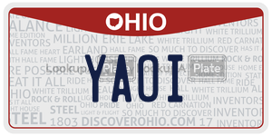 YAOI license plate in Ohio