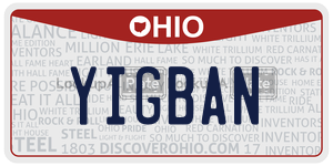 YIGBAN  license plate in OH