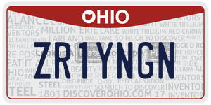 ZR1YNGN  license plate in OH