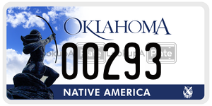 00293  license plate in OK