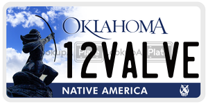 12VALVE license plate in Oklahoma